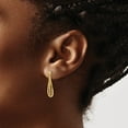 thumbnail image 3 of Finest Gold 14K Yellow Gold Diamond Teardrop Post Earrings, 3 of 4