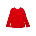 thumbnail image 2 of Holiday Time Girls Christmas Santa Long Sleeve T-Shirt, Sizes 4-18, 2 of 3