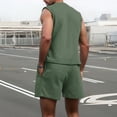 thumbnail image 6 of Men's 2 Piece Outfits Summer Sleeveless Vest and Casual Track Shorts Set Sports Suit Two Piece Set Summer Shirt and Shorts Set, 6 of 7