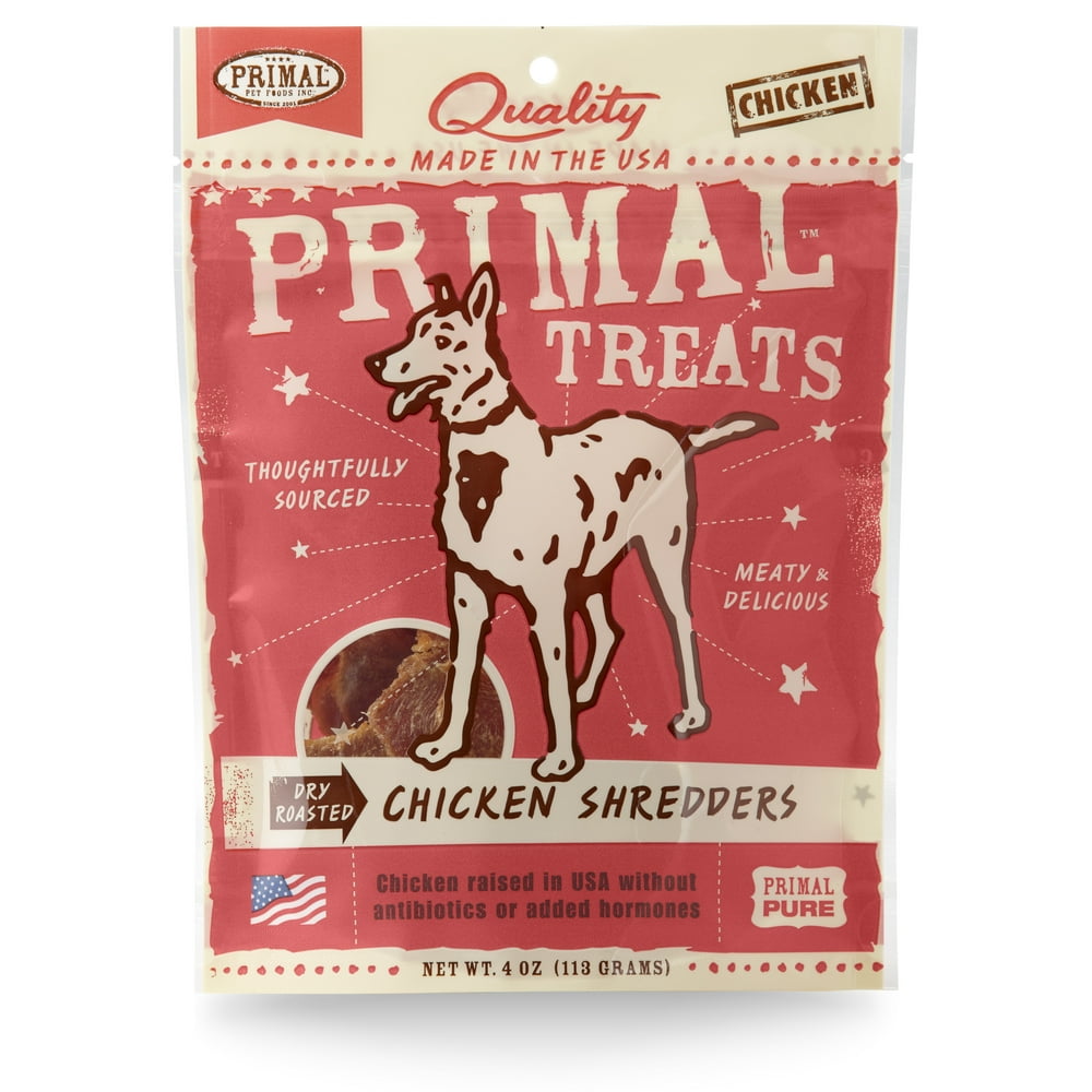 Primal Pet Foods GrainFree Dry Roasted Chicken Shredders Dry Dog Treat