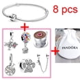 thumbnail image 1 of 8 Piezas/Set Pandora Conjunto Charms Pulsera Plata 925 Encantos Para Pulseras Charm DIY Joyería, 1 of 3