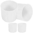 thumbnail image 4 of PTOOTP 4-Pack White Plastic Tree Stump Flower Pots - Decorative Indoor Plant Containers for Home and Garden, 4 of 8