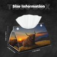 thumbnail image 6 of Lsque Yak Printed Long Tissue Box Cover Holder, Facial Paper Organizer Dispenser,Triangle with Bottom Belt, PVC Leather Decorative Organizer, 6 of 9
