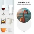 thumbnail image 6 of Pofeuu Swimming Goggled Flamingo Print Coasters for Drinks, 4Pack PU Leather Coasters, Bar Drink Coasters for Tabletop Protection, Furniture from Damage-Round Shape, 6 of 6