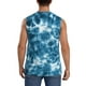 thumbnail image 4 of Fotbe Blue Tie Dye Men's Camiseta sin Mangas Estampada para Hombres, Playera Casual para Gimnasio, Entrenamiento, Playa-Large, 4 of 7