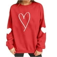 thumbnail image 5 of Dgankt Women's Clothing Valentines Day Sweatshirt for Women Funny Love Heart Shirts Casual Valentine Pullover Long Sleeve Tops XS-XL, 5 of 8