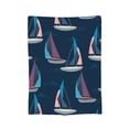 thumbnail image 7 of DouZhe Ultra-Soft Micro Fleece Lightweight Flannel Bed Blanket, Ocean Beach Sailboat Surfing Print Cozy Warm Throw Blankets, 60"x50", 7 of 7