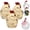 B-3PC, variant on Farmhouse Chicken Glass Canister Set – Cute Kitchen Storage Jars for Countertop Decor, Kitchen Rooster Spice Jar with Lid, Clear Glass Chicken Container for Sugar Pepper Salt Coffee & Treats
