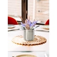 thumbnail image 4 of Serene Spaces Living Shiny Silver Finish Cylinder Vase, 4" Diameter & 4" Tall, 4 of 6