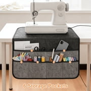 Sewing Machine Mat, EEEkit 6 Pockets Felt Sewing Table Organizer with Foot Pedal Pad, Sewing Machine Organizer Mat