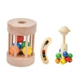 thumbnail image 2 of 3 Sonajeros de Madera Montessori para Recién Nacidos, Juego de Juguetes de Madera para El Desarrollo Del Bebé, 2 of 9