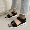 thumbnail image 6 of Womens Sandals Wedge Breathable Open Toe Summer Women's Trendy Solid Color Ankle Strap Women Footwear Comfortable Walking Beach Sandals for Women Black 5.5, 6 of 9