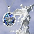 thumbnail image 5 of Sterling Silver St Michael/St Christopher/Jesus/Virgin Mary Necklace for Men Women Catholic/Protector/Talisman Michael Archangel Medal Necklace Jewelry 18+2, 5 of 10