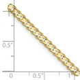 thumbnail image 2 of 14k Solid Yellow Gold 3mm Open Concave Curb Chain Necklace 24 Inch Chain Necklace for Women and Men, 2 of 2