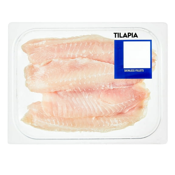 Fresh Tilapia Fillets, 0.8-1.25 lb, 23g of protein per 4 oz portion, contains fish, BAP Certified