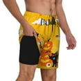 thumbnail image 2 of Sikiie Happy Halloween1 Print Men's Double Layer Swimming Trunks, Adjustable Waistband and Pockets Sports Swimming Trunks, Beach Swimwear-3X-Large, 2 of 6