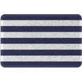 thumbnail image 2 of Navy Blue White Striped Farmhouse PVC Doormat Entrance Rugs Heavy Duty Welcome Mats, Rustic Geometric Outdoor Indoor Mats Non Slip Rubber Backing for Front Door/Yard/Garage/Garden, 18"x 30", 2 of 6