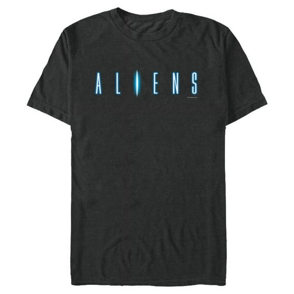 Alien 45th Anniversary Aliens 1986 Movie Sequel Title Logo - Short Sleeve Blended T-Shirt for Adults - Customized-Dark Heather