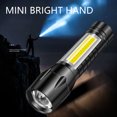 thumbnail image 3 of Linterna de mano Eigraketly de alto brillo para Senderismo y Pesca nocturna Aleación de aluminio Carga USB Recargable Zoomable Plata, 3 of 6