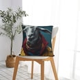 thumbnail image 5 of Fuzoiu Surrealist Goat Print Square Pillow Cover,Hidden Zipper Design,Luxury Square Pillow Case, Throw Pillow,Couch Cushion-18"x18", 5 of 7