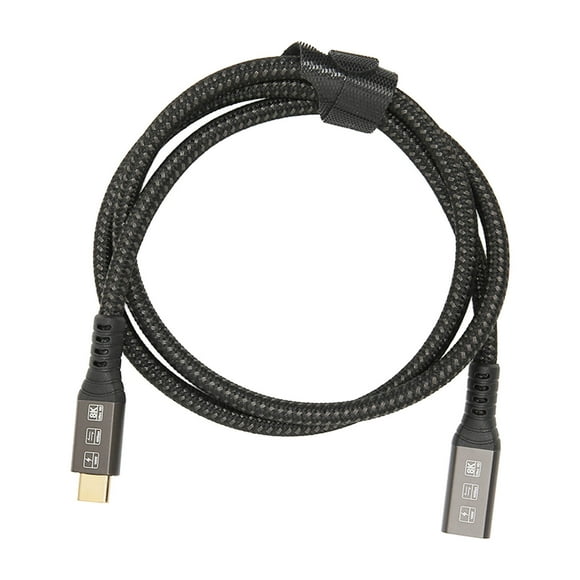 Cable USB C macho a hembra de 2,6 pies UHD 8K a 60 Hz, 100 W, carga de 40 Gbps, cable de extensión USB4 compatible con SSD EGPU