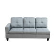 thumbnail image 3 of Hommoo Modern Linen 2-Piece Couch Living Room Sofa Set Sectional Couches and Sofas, L-Shaped Sectional Couch Sofa, Grey(No Ottoman), 3 of 7
