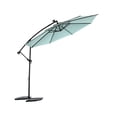 thumbnail image 6 of Leumius 10ft Solar LED Patio Umbrella, Offset Cantilever Outdoor Umbrella with 40 LED Lights, Infinite Tilt, 360 Degree Rotation, Crank Handle for Pool Deck Garden Backyard,Light Green(No Base), 6 of 12
