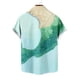 thumbnail image 5 of Mens Casual Manga Corta Botón Abajo Camisas Turndown Cuello Blusa de Impresión, Poliéster Ligero Top de la Moda para el Verano Al Aire Libre Y el Uso Diario, 5 of 6