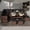 Brown-Black, variant on Limthesky 7 Piece Patio Furniture Set, Outdoor Rattan Dining Set, Sectional Patio Conversation Sofa with Dining Table and Ottoman,Black