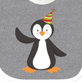 thumbnail image 4 of Inktastic Cute Penguin, Baby Penguin, Penguin with Party Hat Boys or Girls Baby Bib, 4 of 4