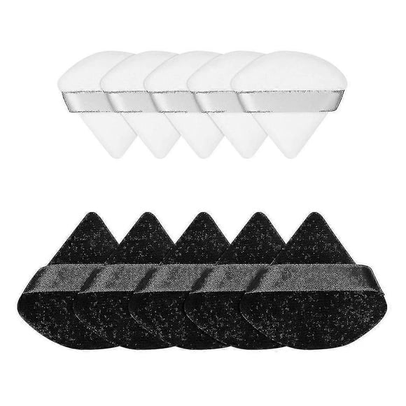 10 Pieces Pure Powder Puff Face Trianglesoft Makeup Powder Puff For Loose Powdermineral Powder Body Powder Makeup Tool Hk