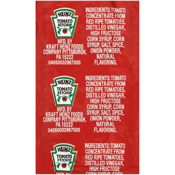 HEINZ Single Serve Ketchup Packet, 9 gr. (Pack of 1000)