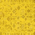 thumbnail image 1 of Ahgly Company Machine Washable Indoor Square Oriental Yellow Traditional Area Rugs, 3' Square, 1 of 4
