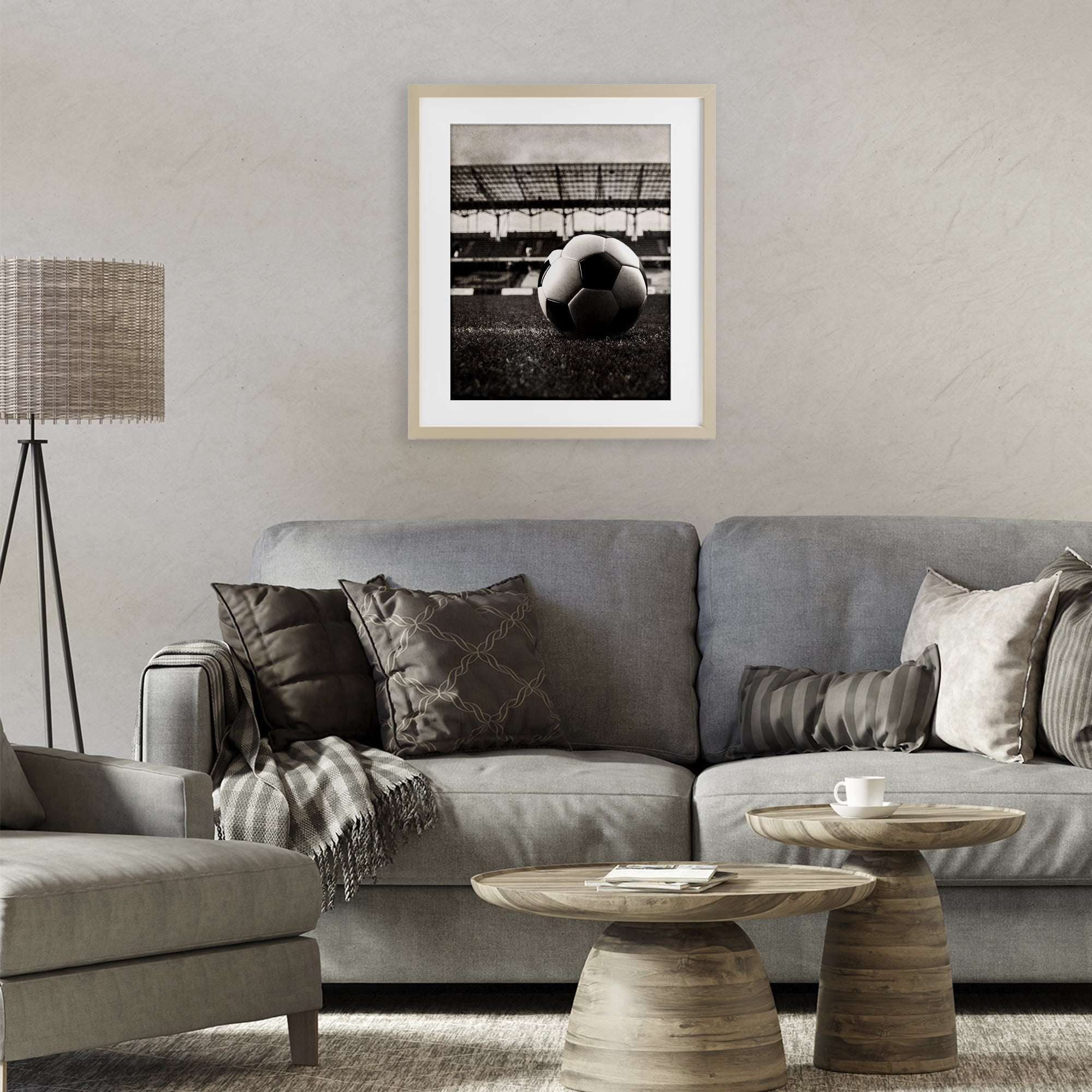 Stupell Industries Vintage Sports Soccer Birch Framed Print Under Glass, design by Marcus Prime