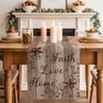 thumbnail image 2 of Table Runner 72 Inches Long for Kitchen Dining, Country Star Brown Dresser Scarf Farmhouse, Dining Table Decorations for Wedding/Parties, Farmhouse Vintage Plants Wooden 14 x 72 In, 2 of 8