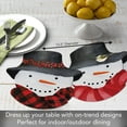 thumbnail image 6 of CounterArt Snowman Shaped Reversible Easy Care Set of 2 Placemats, Made in The USA, 6 of 7