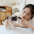 thumbnail image 4 of Lifelike Dog Stuffed Animal Plush -6.7 '' Fluffy Mini Stuffed Puppy Plush Toy, 4 of 5