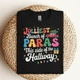thumbnail image 3 of Jolliest Bunch of Paras This Side of the Hallway T-Shirt – Funny Christmas Teacher Shirt, Paraprofessional Holiday Tee, Festive School Gift Idea, 3 of 5