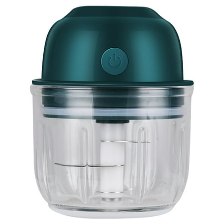 

300Ml Electric Garlic Masher Press Vegetable Meat Chopper (Green)