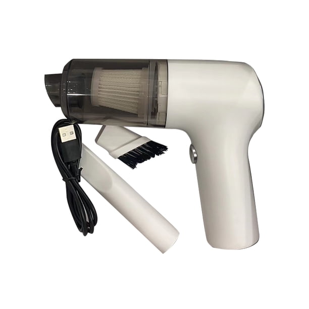 Cateissary Eliminador de polvo al vacío de mano, herramienta de limpieza recargable con carga USB inalámbrica de succión fuerte para sala de estar y Electrodomésticos Blanco Cateissary HA074485-02