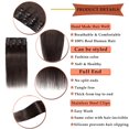 thumbnail image 2 of MY-LADY 15clips 7pc/set Clip in Human Remy Hair Extensions 100% Real Hairpiece For Women 22inch #02 Dark Brown, 2 of 8