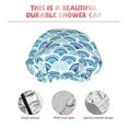 thumbnail image 3 of KLL Blue Fish Scale Texture Pattern Shower Cap & Bath Cap for Women,Reversible Oversized Waterproof Shower Caps for all Hair Lengths,Elastic Reusable Bathing Hair Cap, 3 of 6
