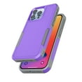 thumbnail image 6 of for iPhone 14 14 Pro Max 14 Plus Case, 2 in 1 Heavy Duty Armor Shockproof Tough Hybrid Dual Layer Rubber Drop Protection Soft Bumper Rugged Protective Phone Cover Case for iPhone 14 Pro -Purple, 6 of 7