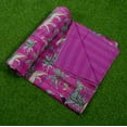 thumbnail image 2 of Yuvancrafts Indian Animal And Floral Print Kantha Quilt Kantha Throw Cotton Quilt Twin Size Handmade Quilt Bed Cover, 2 of 3