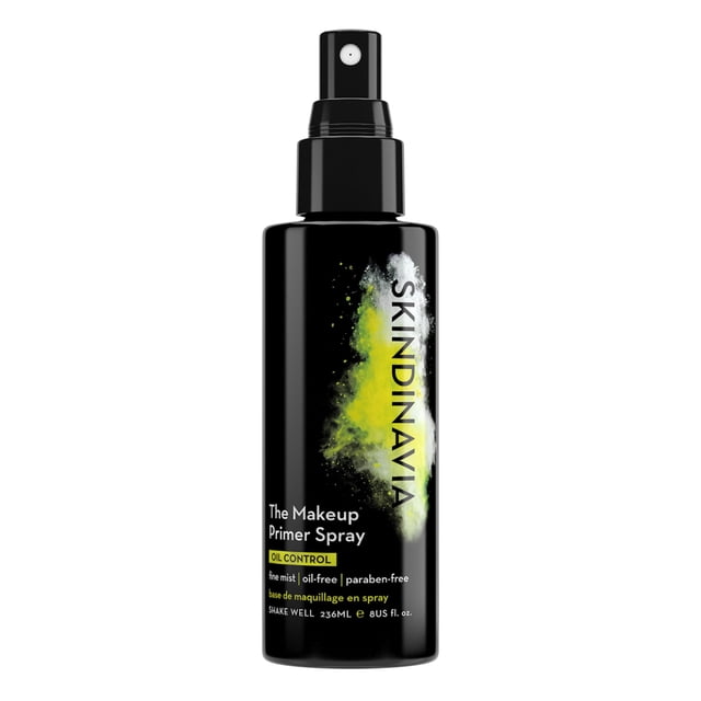 Skindinavia The Makeup Primer Spray Control de aceite - Spray sobre capa base matificante para piel y cara grasas - Control de brillo absorbente de aceite y minimizador de poros (8 oz)