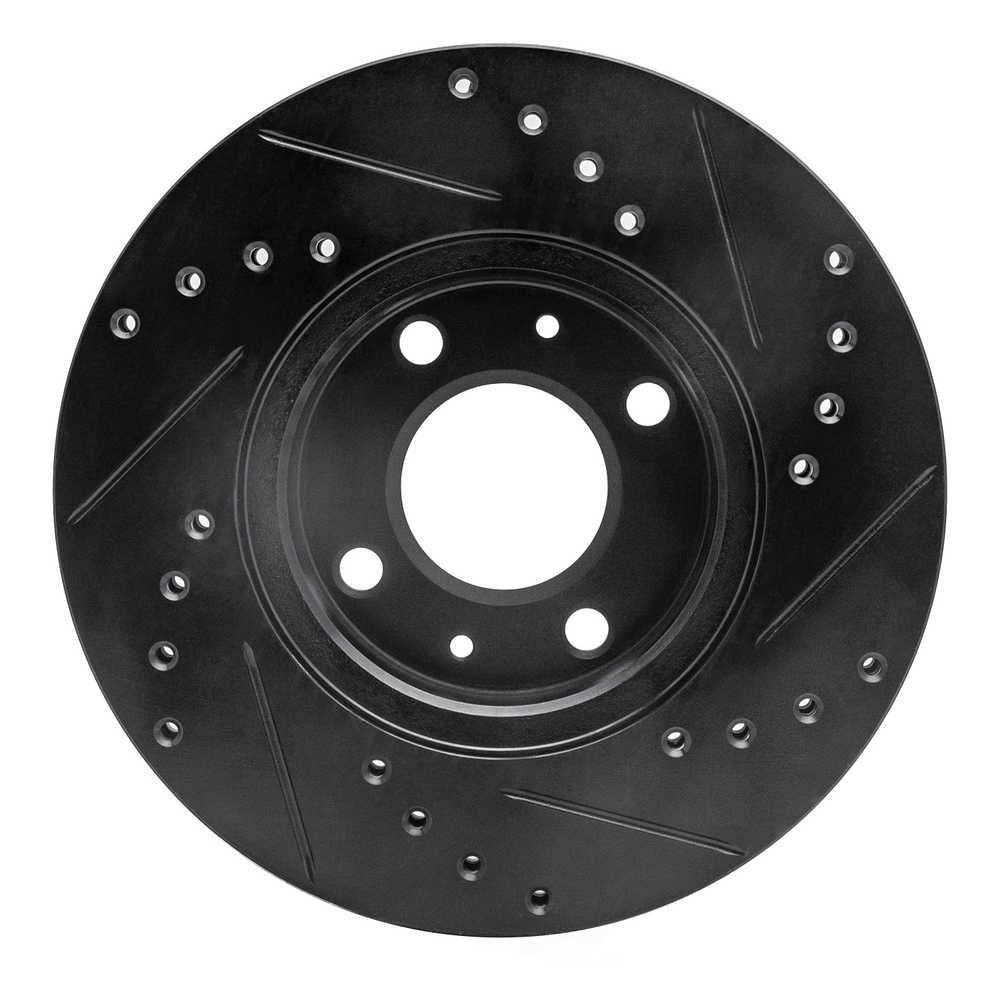 Dynamic Friction Company 633-03001L DFC Brake Rotor - Drilled And Slotted - Black