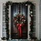 thumbnail image 5 of Cubierta navideña para puerta de 35 x 71 pulgadas | Decoración navideña con estampado de Papá Noel | Tejido de poliéster duradero | Fácil de instalar | Ideal para puertas de entrada, paredes, 5 of 6