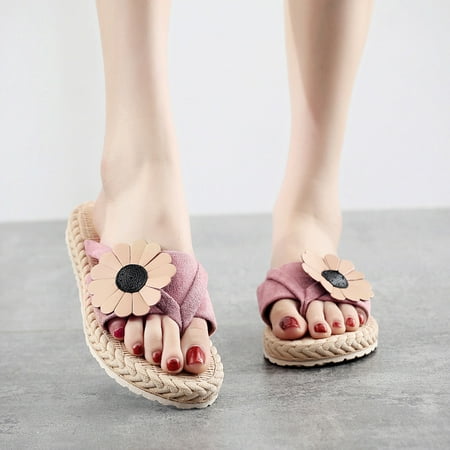 

KKCXFJX slippers for women Women s Slippers Ladies Flip Flops Flat Beach Shoes Flat Flip Flops Slippers