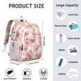 thumbnail image 6 of Pink Bichon Frise and Flower Backpack for School,Cute School Bag,Schoolbag with Adjustable Shoulder Straps & Padded Back,15"x11.42"x5.5", 6 of 6