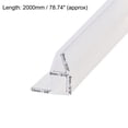 thumbnail image 3 of Uxcell Frameless Glass Shower Door Sweep Seal Strip Corner-Type w 3/8"(10mm) Drip Rail - 5/16"(8mm) x 78.74", 3 of 4